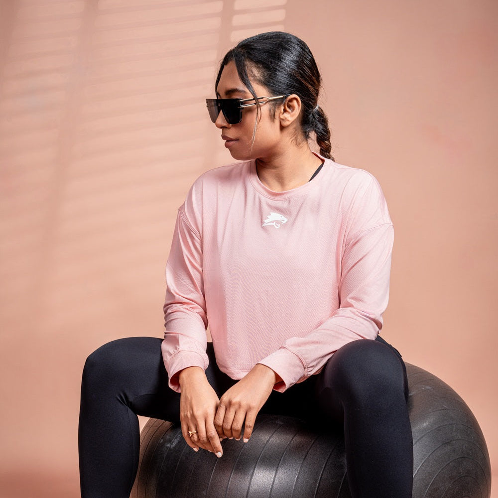 Elevate Crop Top (Light Pink)