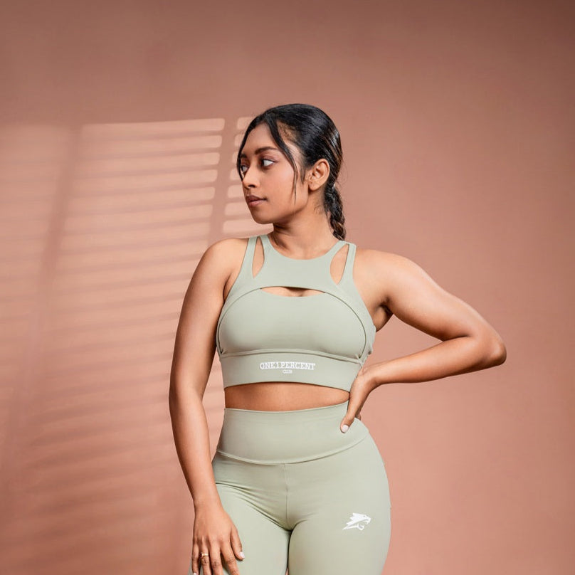 BarelyThere Sports Bra (Matcha Green)