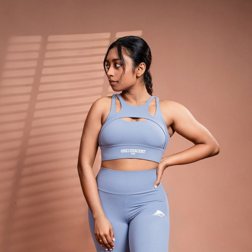 BarelyThere Sports Bra (Gray Blue)