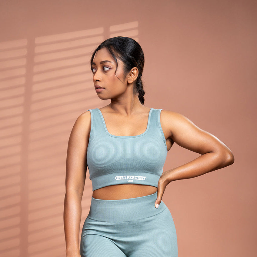 RibVibe Bra (Turquoise Blue)