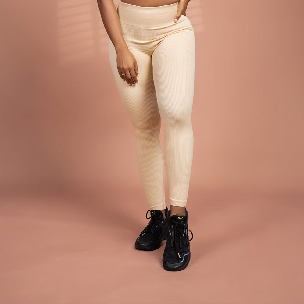 RibVibe Tights (Beige)